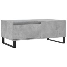 Table basse Gris béton 90x50x36,5 cm Bois d'ingénierie