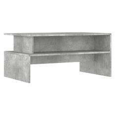 Table basse gris béton 90x55x42,5 cm bois d'ingénierie