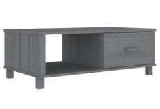 Table basse Gris foncé 100x55x35 cm Bois massif de pin