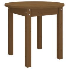 Table basse Marron miel Ø 45x40 cm Bois massif de pin