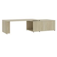 Table basse modulable bois chêne sonoma clair Etif