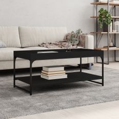 Table basse noir 100x49x45 cm bois d'ingénierie