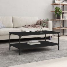 Table basse noir 100x55x40 cm bois d'ingénierie