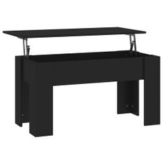 Table basse Noir 101x49x52 cm Bois d'ingénierie