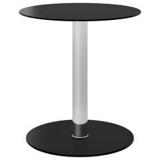 Table basse Noir 40 cm Verre trempé