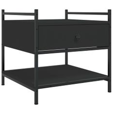 Table basse noir 50x50x50 cm bois d'ingénierie