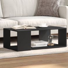 Table basse noir 89,5x48x30 cm bois d'ingénierie