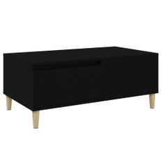 Table basse Noir 90x50x36,5 cm Bois d'ingénierie