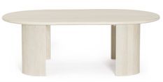 Table basse ovale en bois massif Orinda 130 cm