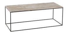 Table basse rectangle métal argentée Jonie L 110 cm