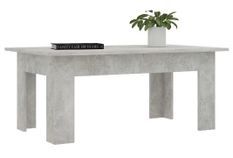 Table basse rectangulaire bois gris béton Léonie