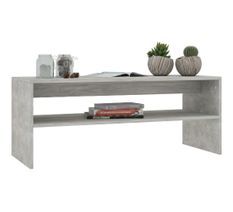 Table basse rectangulaire bois gris béton Sonya