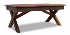 Table basse rectangulaire bois massif foncé recyclé Funny