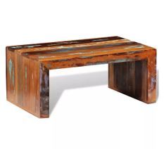 Table basse rectangulaire bois massif recyclé Lau