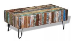 Table basse rectangulaire bois massif recyclé Mista