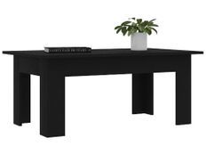 Table basse rectangulaire bois noir Léonie