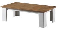 Table basse rectangulaire bois Oak et blanc brillant Sting 120 cm