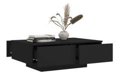 Table basse rectangulaire en bois avec rangement Komira 90 cm - Bois d'ingénierie