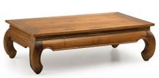 Table basse rectangulaire en bois massif de Mindy Kastar 125 cm