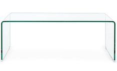 Table basse rectangulaire en verre transparent IIRIS 120 cm