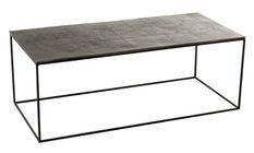 Table basse rectangulaire métal antique noir Liath L 110 cm