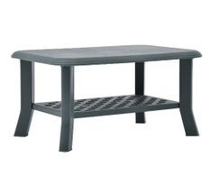 Table basse rectangulaire plastique vert Manu