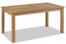 Table basse rectangulaire teck massif clair Rusta 90 cm