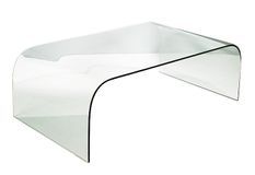 Table basse rectangulaire verre transparent 130 cm