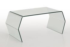 Table basse rectangulaire verre transparent Pana L 105 cm