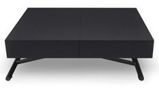 Table basse relevable et extensible noir Sunda L 120/155/190 x H 40/75 x P 80 cm