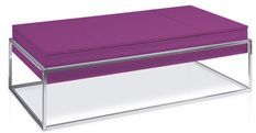 Table basse relevable Laquée violet Pied acier chromé Venusa