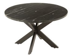 Table basse rond métal noir Marc D 80 cm
