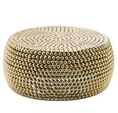 Table basse ronde en métal doré VALIDA – Ø 81 cm