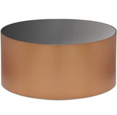 Table basse ronde en verre noir et pieds métal cuivré Simila D 90 cm