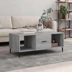 Table basse sonoma gris 102x50x40 cm bois d'ingénierie