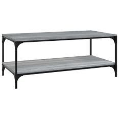 Table basse Sonoma gris 80x50x40 cm Bois d'ingénierie