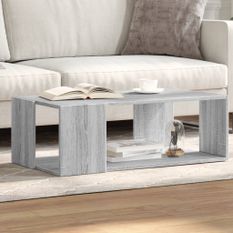 Table basse sonoma gris 89,5x48x30 cm bois d'ingénierie