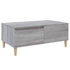 Table basse Sonoma gris 90x50x36,5 cm Bois d'ingénierie