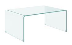 Table basse verre trempé transparent Sontarne 80 cm