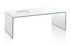 Table basse verre trempé transparent Ganola L 120 cm
