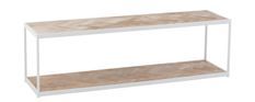 Table basse zigzag en bois naturel blanc Girard L 150 cm