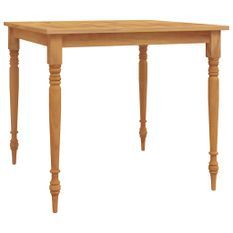 Table Batavia 85x85x75 cm Bois de teck solide