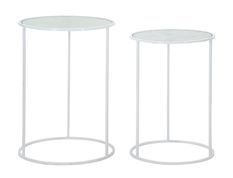 Table blanc harts coppia cm ø 43x60-38x55