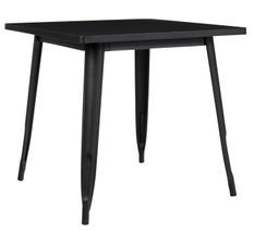 Table carrée acier noir Kontoir 70x70 cm