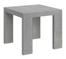 Table carrée extensible 4 à 10 personnes L 90 à 246 cm gris ciment Ribo