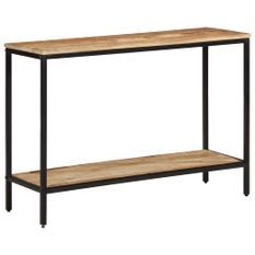 Table console 100x35x70 cm bois de manguier massif brut