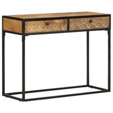 Table console 100x35x75 cm Bois de manguier massif 2