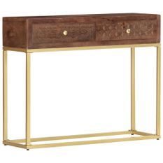 Table console 90 x 30 x 75 cm Bois de manguier massif 2