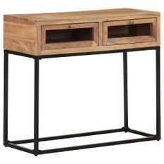 Table console 90x35x76 cm Bois d'acacia massif 3