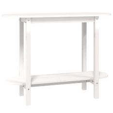 Table console Blanc 110x40x80 cm Bois massif de pin